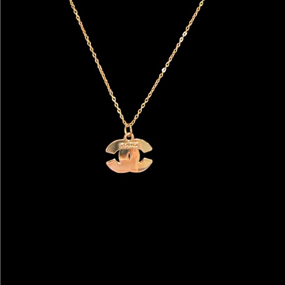 CHANEL Gold Logo Necklace - Picture 5 of 6